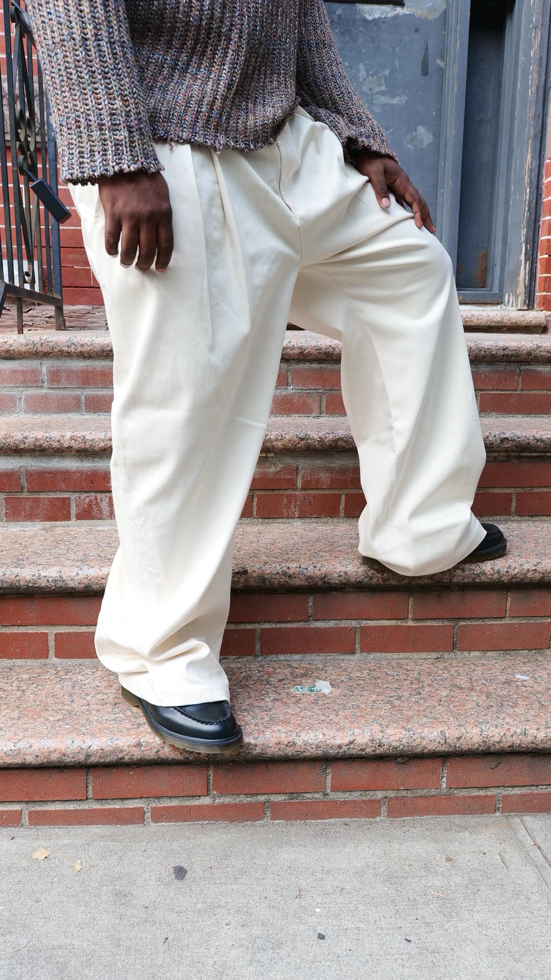 BOX PLEATED TROUSERS